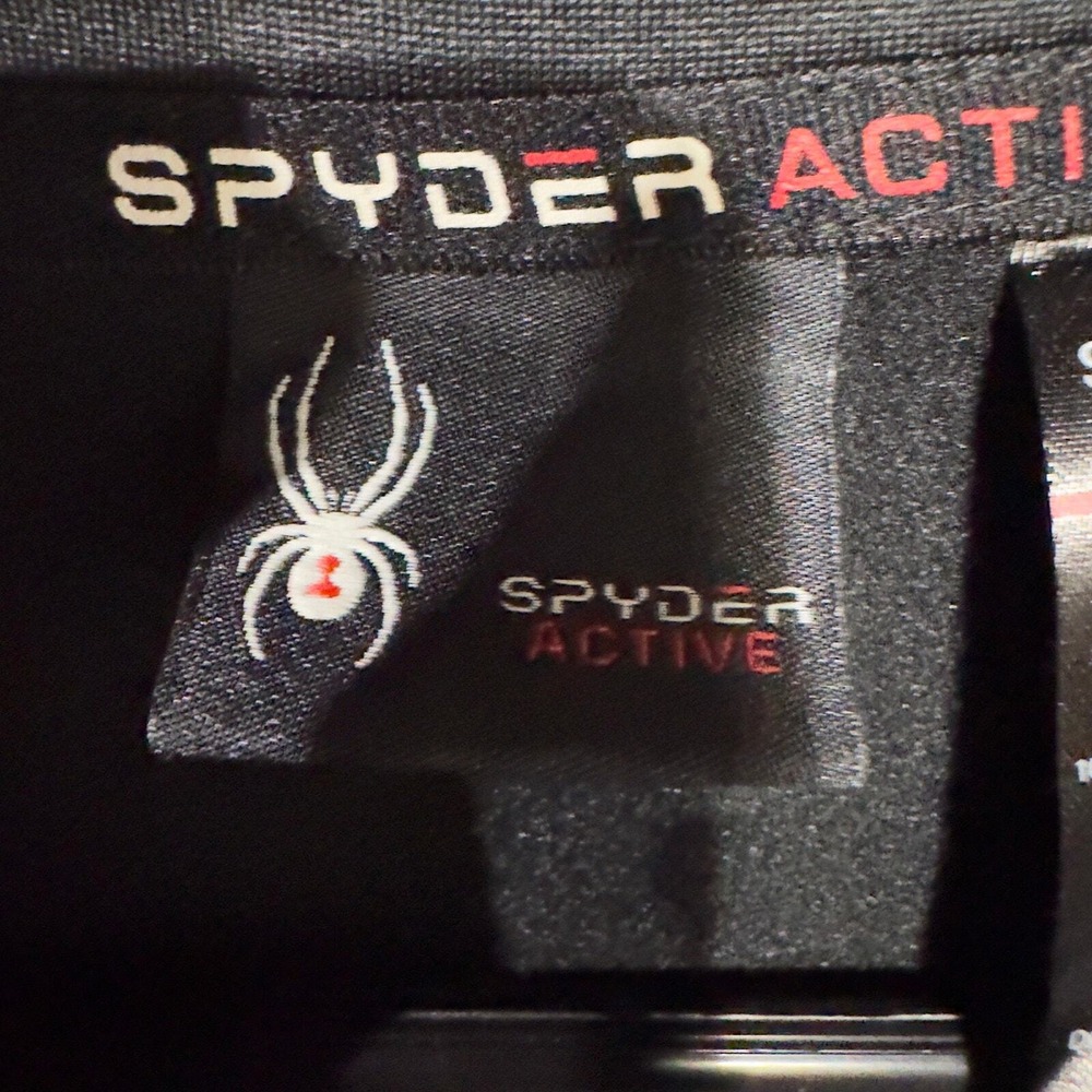 Spyder Active Men's Quarter Zip Long Sleeve‎ Athletic Fit Shirt XL Performance - Picture 13 of 16